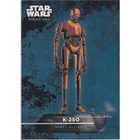 2016 Topps Star Wars Rogue One Mission Briefing Sticker Card K-2SO # 3 of 18