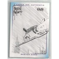 Thunderbirds are go! Cards Inc Warren Martineck Sketch Card FAB 1 FAB1 Pencil