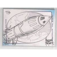 Thunderbirds are go! Cards Inc Warren Martineck Sketch Card T3 Pencil