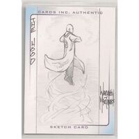Thunderbirds are go! Cards Inc Warren Martineck Sketch Card The Hood 2 Pencil