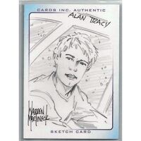 Thunderbirds are go! Cards Inc Warren Martineck Sketch Card Alan Tracy Pencil