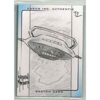 Thunderbirds are go! Cards Inc Warren Martineck Sketch Card T2 Portrait Pencil
