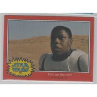 2015 Star Wars Chrome Perspectives Force Awakens Promo Card #76 Finn on the run!