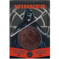 2015 Star Wars Chrome Perspectives Bronze Medallion Card Kenobi vs Darth Vader