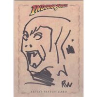 Topps Indiana Jones Heritage Trading Card Series Sketch Card RW 1