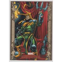 Marvel Masterpieces Gold Border Foil Trading Card Loki 51