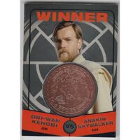 2015 Star Wars Chrome Perspectives Bronze Medallion Card Kenobi vs Skywalker