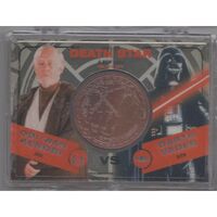 2015 Star Wars Chrome Perspectives Bronze Medallion Card Kenobi vs Vader 