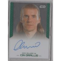 2015 Star Wars Chrome Perspectives Jedi vs. Sith Autograph Gillard as Drallig