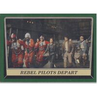 2016 Topps Star Wars Rogue One MB Green Border Puzzle Card Rebel Pilots Depart