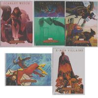Marvel Masterpieces Series 2 Box Topper Set of 5 OverSized Cards XMen SpiderMan