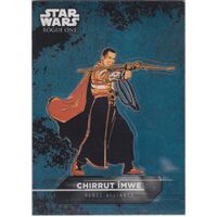 2016 Topps Star Wars Rogue One Mission Briefing Sticker Card Chirrut Imwe 4 /18