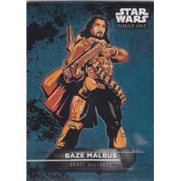 2016 Topps Star Wars Rogue One Mission Briefing Sticker Card Baze Malbus 5 /18