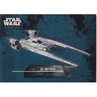 2016 Topps Star Wars Rogue One Mission Briefing Sticker Card U-Wing #7 of 18