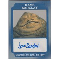 Topps Star Wars Rogue One Blue Autograph Dave Barclay Jabba the Hutt 04/25