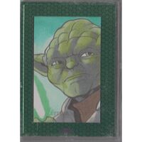 2015 Star Wars Chrome Perspectives Sketch Card Rich Molinelli Colour Color YODA 