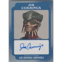 Topps Star Wars Rogue One Blue Autograph Jim Cummings as Hondo Ohnaka 02/25