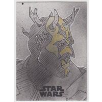 2016 Topps Rogue One Mission Briefing Sketch Jason Bommer Darth Maul