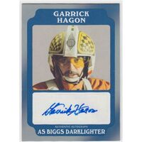 Topps Star Wars Rogue One MB Blue Autograph Garrick Hagon Darklighter 16/ 25