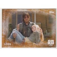 Topps The Walking Dead TWD Season 5 Rust Parallel Card 47 'LOSS' 49/ 99 NICE