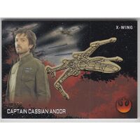 Star Wars Rogue One Gold Medallion Card Captain Cassian Andor X-Wing 41/ 50