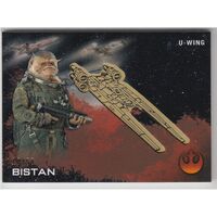 Star Wars Rogue One Gold Medallion Card Bistan U-Wing 10/ 50
