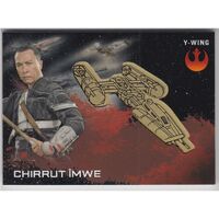 Star Wars Rogue One Gold Medallion Card Chirrut Imwe Y-Wing 28/ 50