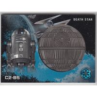 Star Wars Rogue One Silver Medallion Card C2-B5 Death Star 87/ 99